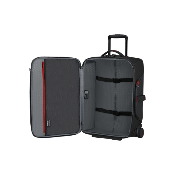 SAMSONITE Duffle táska kerékkel 55cm hátizsák 140882-1041, DUFFLE L (BLACK) -ECODIVER