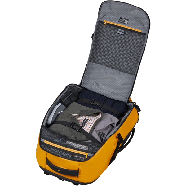 SAMSONITE Notebook hátizsák 142897-1924, TRAVEL BACKPACK M 55L 17.3" (YELLOW) -ECODIVER