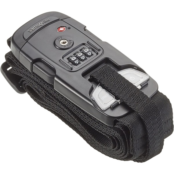 SAMSONITE U23*012-09, Zárható poggyászszíj (BLACK) -Travel Accessories