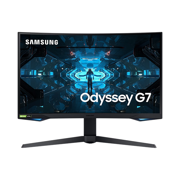 SAMSUNG Ívelt Gaming 240Hz VA monitor 27" G7, 2560x1440, 16:9, 600cd/m2, 1ms, HDMI/DisplayPort/2xUSB, Pivot