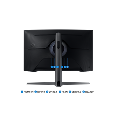 SAMSUNG Ívelt Gaming 240Hz VA monitor 27" G7, 2560x1440, 16:9, 600cd/m2, 1ms, HDMI/DisplayPort/2xUSB, Pivot