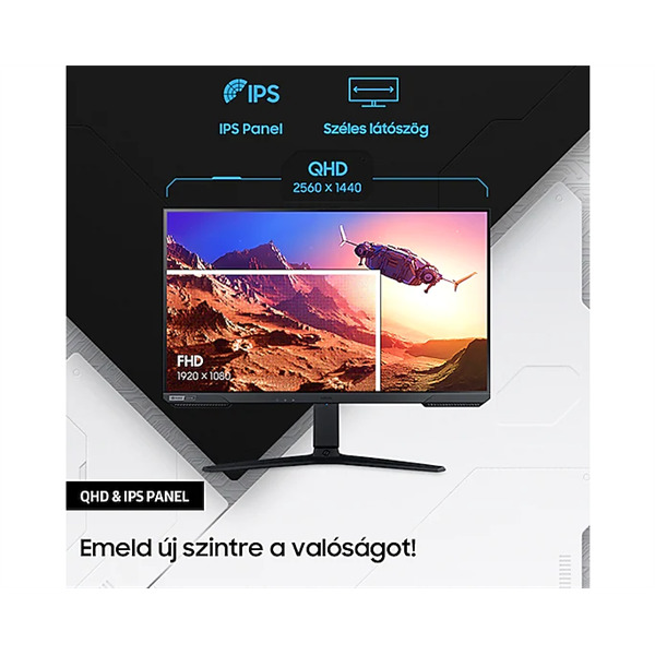 SAMSUNG Gaming 165Hz IPS monitor 32" G50A, 2560x1440, 16:9, 350cd/m2, 1ms, DisplayPort/HDMI, Pivot