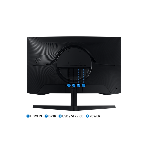 SAMSUNG Ívelt Gaming 165Hz VA monitor 27" G55A, 2560x1440, 16:9, 300cd/m2, 1ms, HDMI/DisplayPort