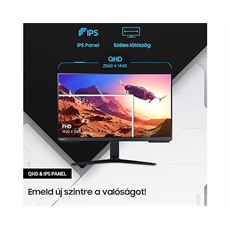 SAMSUNG Gaming 165Hz IPS monitor 32" G50A, 2560x1440, 16:9, 350cd/m2, 1ms, DisplayPort/HDMI, Pivot