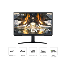 SAMSUNG Gaming 165Hz IPS monitor 32" G50A, 2560x1440, 16:9, 350cd/m2, 1ms, DisplayPort/HDMI, Pivot