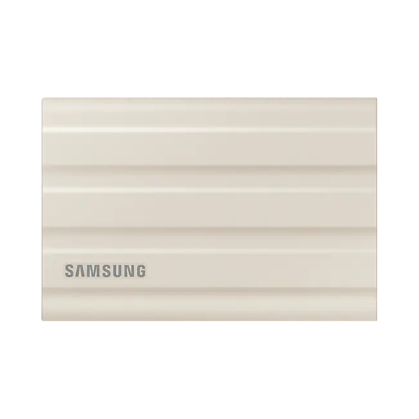 SAMSUNG Hordozható SSD T7 Shield, USB 3.2 Gen.2 (10Gbps), 1 TB, Bézs