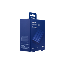 SAMSUNG Hordozható SSD T7 Shield, USB 3.2 Gen.2 (10Gbps), 1TB, Kék