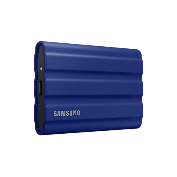 SAMSUNG Hordozható SSD T7 Shield, USB 3.2 Gen.2 (10Gbps), 1 TB, Kék
