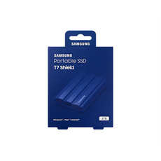 SAMSUNG Hordozható SSD T7 Shield, USB 3.2 Gen.2 (10Gbps), 2TB, Kék