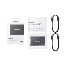 SAMSUNG Hordozható SSD T7 USB 3.2 500GB (Szürke)