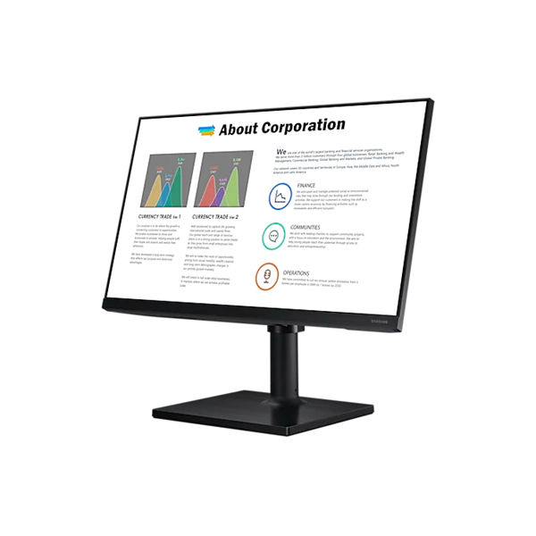 SAMSUNG IPS monitor B2B 27" LF27T450FQRXEN, 1920x1080, 16:9, 250cd/m2, 5ms, 2xHDMI/DisplayPort/2xUSB, Pivot