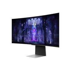 SAMSUNG Ívelt Gaming&Smart OLED monitor 34" G85SB, 3440x1440, 21:9, 250cd/m2, 0.1ms, Mini-DP/Micro HDMI/USB-C/WiFi/BT