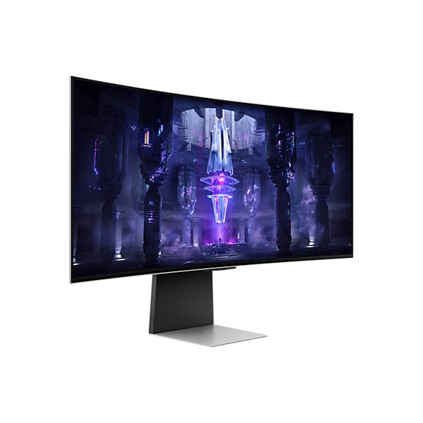 SAMSUNG Ívelt Gaming&Smart OLED monitor 34" G85SB, 3440x1440, 21:9, 250cd/m2, 0.1ms, Mini-DP/Micro HDMI/USB-C/WiFi/BT