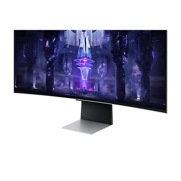 SAMSUNG Ívelt Gaming&Smart OLED monitor 34" G85SB, 3440x1440, 21:9, 250cd/m2, 0.1ms, Mini-DP/Micro HDMI/USB-C/WiFi/BT