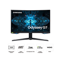 SAMSUNG Ívelt Gaming 240Hz VA monitor 31,5" G75T, 2560x1440, 16:9, 600cd/m2, 1ms, 2xDisplayPort/HDMI/2xUSB, Pivot