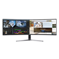 SAMSUNG Ívelt Gaming 120Hz VA monitor 48.8" CRG9, 5120x1440, 32:9, 1000cd/m2, 4ms, HDMI/2xDisplayPort/4xUSB