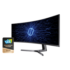 SAMSUNG Ívelt Gaming 120Hz VA monitor 48.8" CRG9, 5120x1440, 32:9, 1000cd/m2, 4ms, HDMI/2xDisplayPort/4xUSB