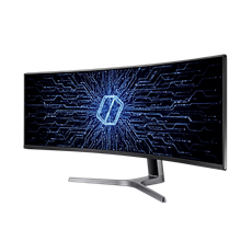 SAMSUNG Ívelt Gaming 120Hz VA monitor 48.8" CRG9, 5120x1440, 32:9, 1000cd/m2, 4ms, HDMI/2xDisplayPort/4xUSB