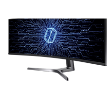 SAMSUNG Ívelt Gaming 120Hz VA monitor 48.8" CRG9, 5120x1440, 32:9, 1000cd/m2, 4ms, HDMI/2xDisplayPort/4xUSB