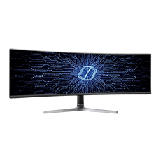 SAMSUNG Ívelt Gaming 120Hz VA monitor 48.8" CRG9, 5120x1440, 32:9, 1000cd/m2, 4ms, HDMI/2xDisplayPort/4xUSB