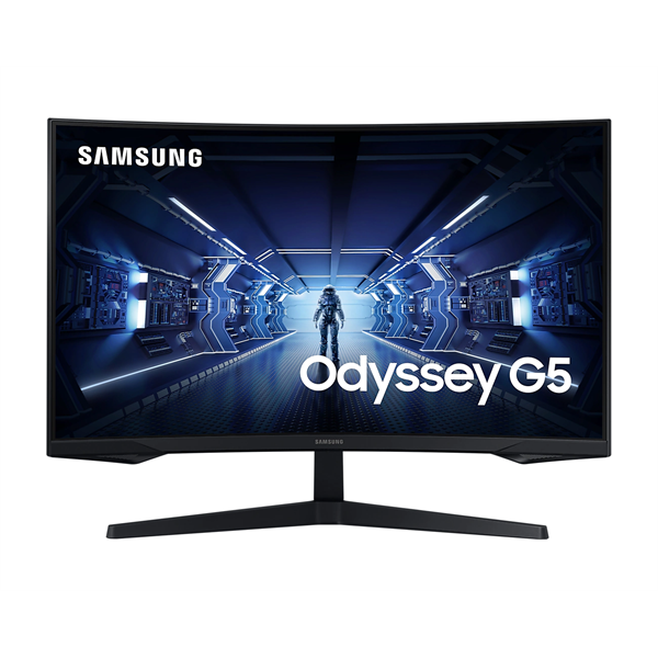 SAMSUNG Ívelt Gaming 144Hz VA monitor 32" G5, 2560x1440, 16:9, 300cd/m2, 1ms, DispalyPort/HDMI