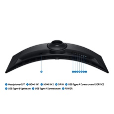SAMSUNG Ívelt Gaming 144Hz VA monitor 49" G9 G91F, 5120x1440 DQHD, 32:9, 350cd/m2, 1ms, HDMI,DP/USB