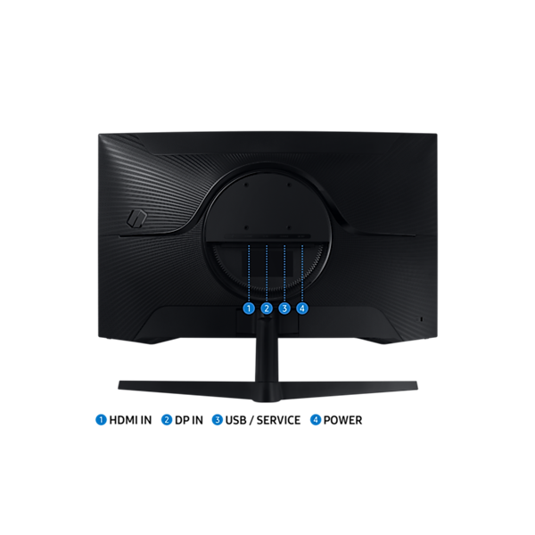 SAMSUNG Ívelt Gaming 165Hz VA monitor 27" G55A, 2560x1440, 16:9, 300cd/m2, 1ms, DisplayPort/HDMI