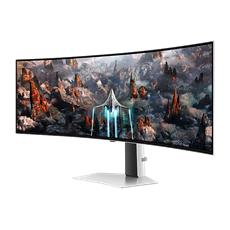SAMSUNG Ívelt Gaming 240Hz OLED monitor 49" G93SC, 5120x1440, 32:9, 250cd/m2, 0.03ms, HDMI/MicroHDMI/DP/3xUSB, hangszóró