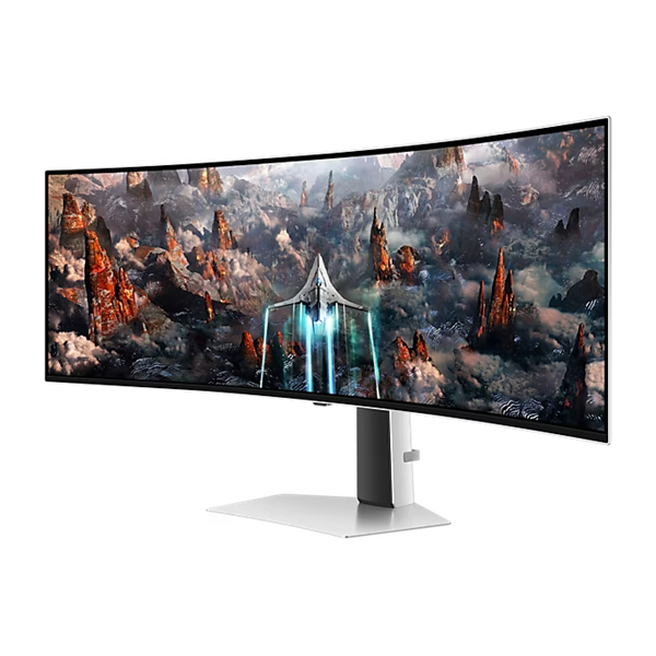 SAMSUNG Ívelt Gaming 240Hz OLED monitor 49" G93SC, 5120x1440, 32:9, 250cd/m2, 0.03ms, HDMI/MicroHDMI/DP/3xUSB, hangszóró
