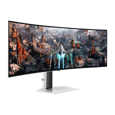 SAMSUNG Ívelt Gaming 240Hz OLED monitor 49" G93SC, 5120x1440, 32:9, 250cd/m2, 0.03ms, HDMI/MicroHDMI/DP/3xUSB, hangszóró