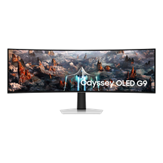 SAMSUNG Ívelt Gaming 240Hz OLED monitor 49" G93SC, 5120x1440, 32:9, 250cd/m2, 0.03ms, HDMI/MicroHDMI/DP/3xUSB, hangszóró