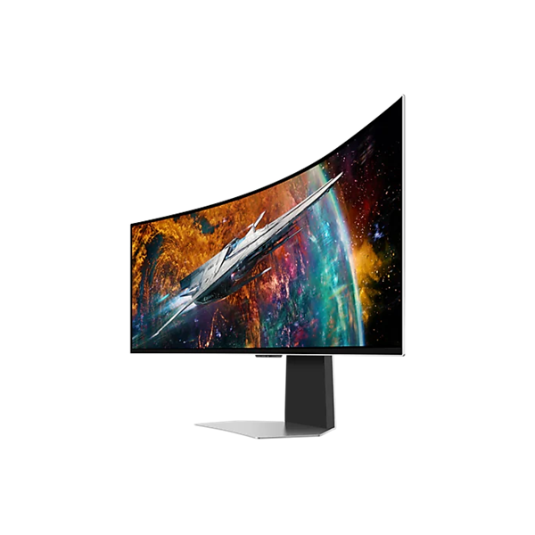 SAMSUNG Ívelt Gaming 240Hz OLED monitor 49" G95SC, 5120x1440, 32:9, 250cd/m2, 0.03ms, HDMI/DP/3xUSB/WiFi/BT, hangszóró
