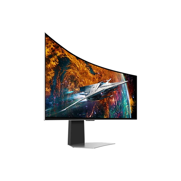 SAMSUNG Ívelt Gaming 240Hz OLED monitor 49" G95SC, 5120x1440, 32:9, 250cd/m2, 0.03ms, HDMI/DP/3xUSB/WiFi/BT, hangszóró