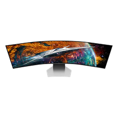 SAMSUNG Ívelt Gaming 240Hz OLED monitor 49" G95SC, 5120x1440, 32:9, 250cd/m2, 0.03ms, HDMI/DP/3xUSB/WiFi/BT, hangszóró