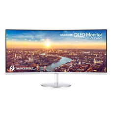 SAMSUNG Ívelt VA monitor 34" CJ79, 3440x1440, 21:9, 300cd/m3, 4ms, HDMI/DisplayPort/2xUSB/Thunderbolt, hangszóró