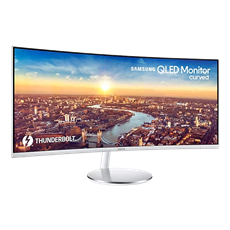 SAMSUNG Ívelt VA monitor 34" CJ79, 3440x1440, 21:9, 300cd/m3, 4ms, HDMI/DisplayPort/2xUSB/Thunderbolt, hangszóró
