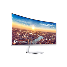 SAMSUNG Ívelt VA monitor 34" CJ79, 3440x1440, 21:9, 300cd/m3, 4ms, HDMI/DisplayPort/2xUSB/Thunderbolt, hangszóró