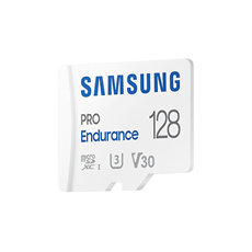 SAMSUNG Memóriakártya, PRO Endurance microSD kártya 128GB, CLASS 10, UHS-I (SDR104), + SD Adapter, R100/W40