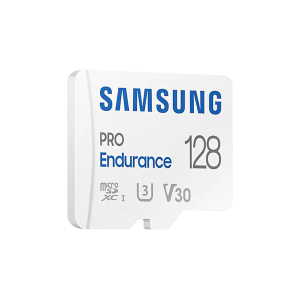SAMSUNG Memóriakártya, PRO Endurance microSD kártya 128GB, CLASS 10, UHS-I (SDR104), + SD Adapter, R100/W40
