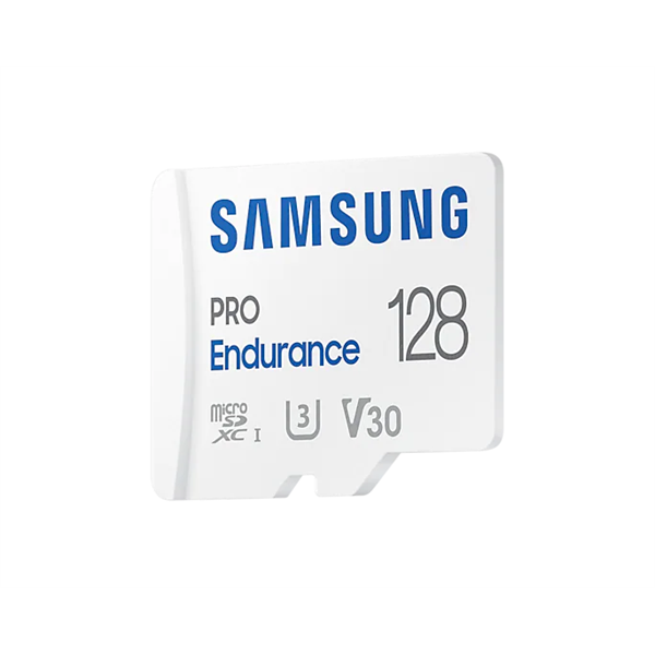 SAMSUNG Memóriakártya, PRO Endurance microSD kártya 128 GB, CLASS 10, UHS-I (SDR104), + SD Adapter, R100/W40