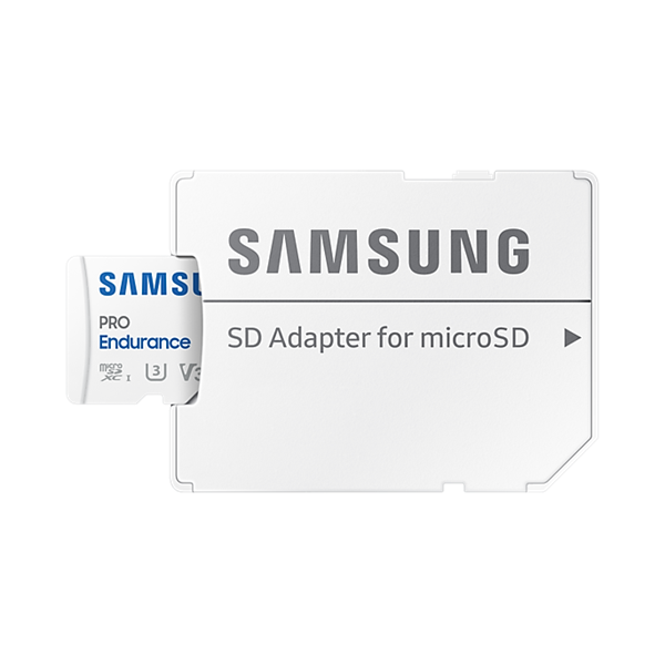 SAMSUNG Memóriakártya, PRO Endurance microSD kártya 128GB, CLASS 10, UHS-I (SDR104), + SD Adapter, R100/W40