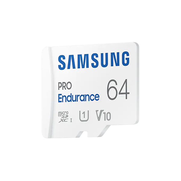 SAMSUNG Memóriakártya, PRO Endurance microSD kártya 64 GB, CLASS 10, UHS-I (SDR104), + SD Adapter, R100/W30