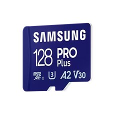 SAMSUNG Memóriakártya, PRO Plus microSDXC kártya 128GB, CLASS 10, UHS-I, U3, V30, A2, + Adapter, R180/W130