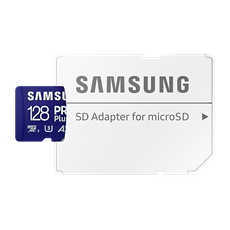 SAMSUNG Memóriakártya, PRO Plus microSDXC kártya 128GB, CLASS 10, UHS-I, U3, V30, A2, + Adapter, R180/W130