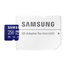 SAMSUNG Memóriakártya, PRO Plus microSDXC kártya 256GB, CLASS 10, UHS-I, U3, V30, A2, + Adapter, R180/W130