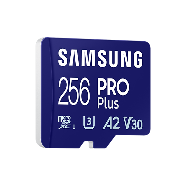 SAMSUNG Memóriakártya, PRO Plus microSDXC kártya 256GB, CLASS 10, UHS-I, U3, V30, A2, + Adapter, R180/W130