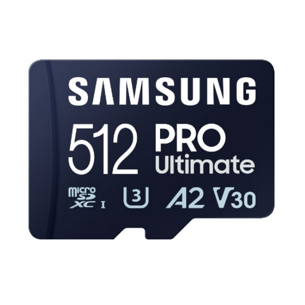 SAMSUNG Memóriakártya, PRO Ultimate 512GB, Class 10, V30, A2, Grade 3 (U3), R200/W130