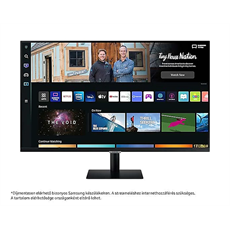 SAMSUNG SMART VA monitor 32" M5, 1920x1080, 16:9, 250cd/m2, 4ms, 2xHDMI/2xUSB/WiFi/Bluetooth, hangszóró, Fekete