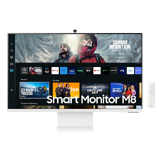 SAMSUNG SMART VA monitor 32" M80C, 3840x2160, 16:9, 400cd/m2, 4ms, HDMI/2xUSB/USB-C/WiFi/BT, Pivot, hangszóró&webcam