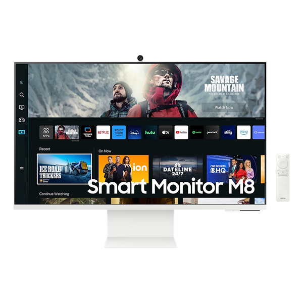 SAMSUNG SMART VA monitor 32" M80C, 3840x2160, 16:9, 400cd/m2, 4ms, HDMI/2xUSB/USB-C/WiFi/BT, Pivot, hangszóró&webcam